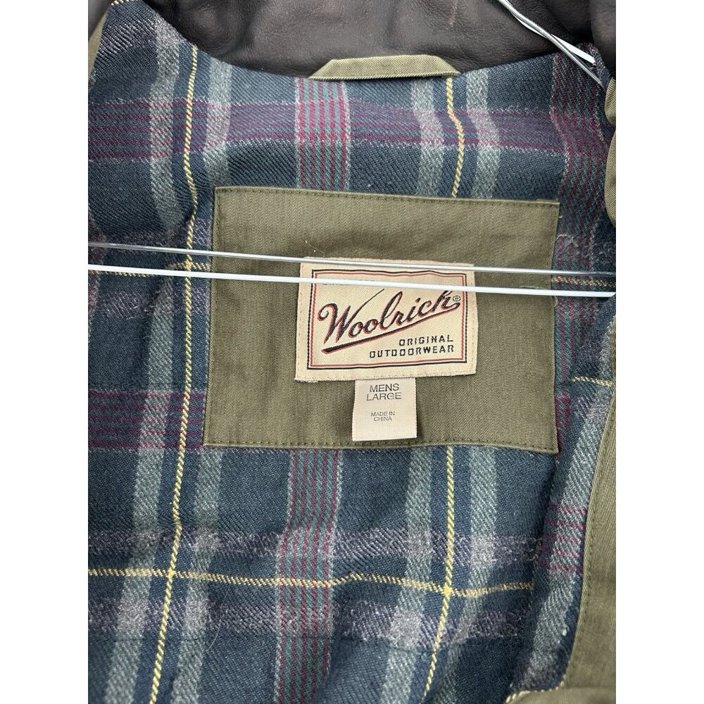 Vintage Woolrich Men's Bomber Chore  Coat Size Large Olive Green - Picture 9 of 14